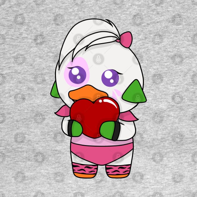 fnaf security breach chica valentine chibi by LillyTheChibi